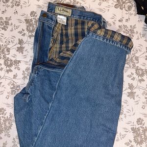 LL Bean Flannel Lined Jean